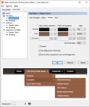 Advanced CSS Drop Down Menu Expression Web add-in