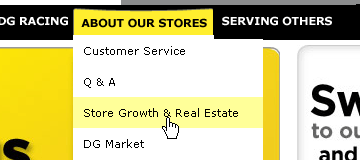 Dollar General pure CSS menu