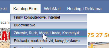 Andrychow CSS drop down menu