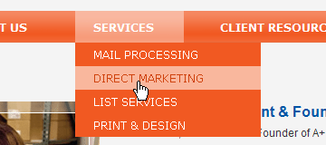 A+ Mailing Solutions LLC CSS drop down menu