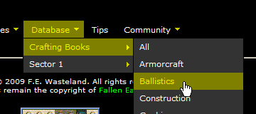 F. E. Wastland CSS drop down menu