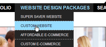 Sage Graphics CSS drop down menu