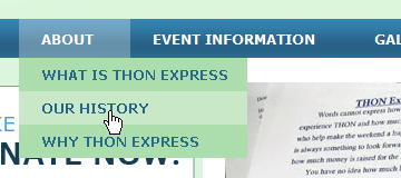 THON Express CSS drop down menu