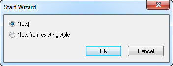 Start wizard dialog Start wizard dialog